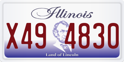 IL license plate X494830