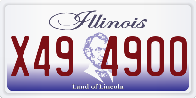 IL license plate X494900