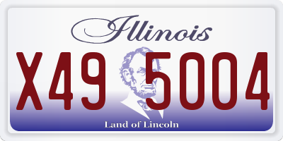 IL license plate X495004