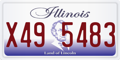 IL license plate X495483