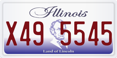 IL license plate X495545
