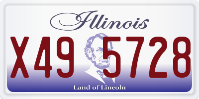 IL license plate X495728