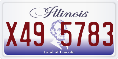 IL license plate X495783