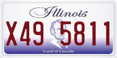 IL license plate X495811