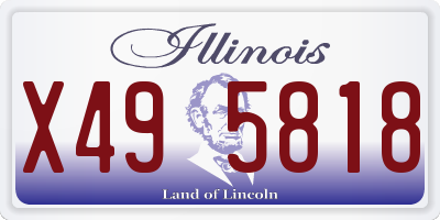 IL license plate X495818