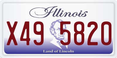IL license plate X495820