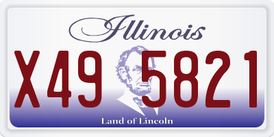 IL license plate X495821
