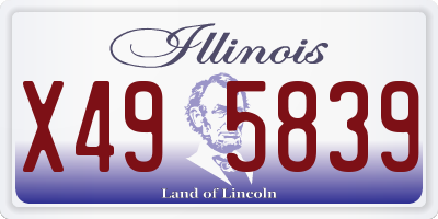 IL license plate X495839