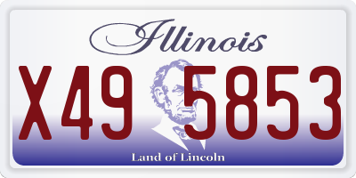 IL license plate X495853