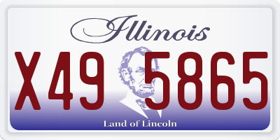 IL license plate X495865