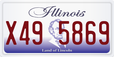IL license plate X495869