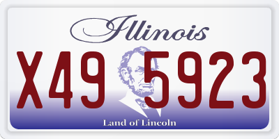 IL license plate X495923