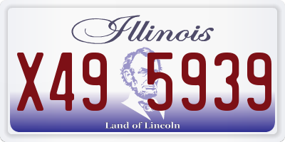 IL license plate X495939