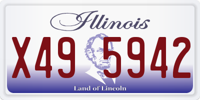IL license plate X495942