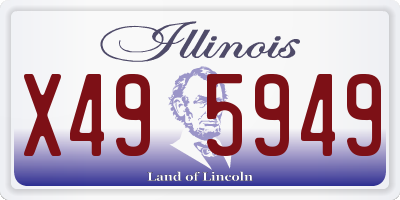 IL license plate X495949
