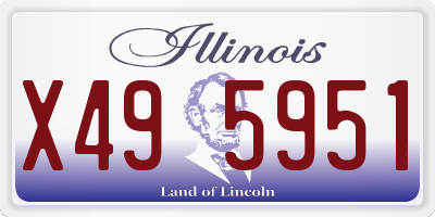 IL license plate X495951