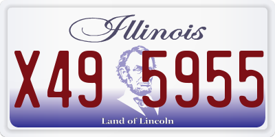 IL license plate X495955