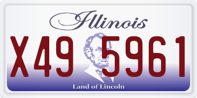 IL license plate X495961