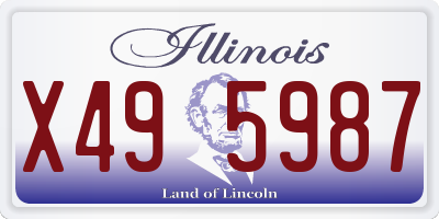 IL license plate X495987