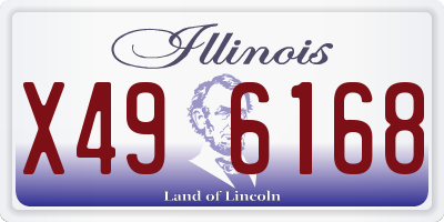 IL license plate X496168