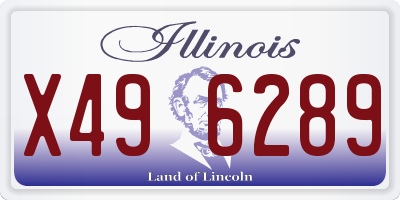IL license plate X496289