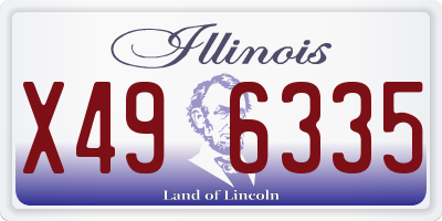 IL license plate X496335