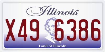 IL license plate X496386