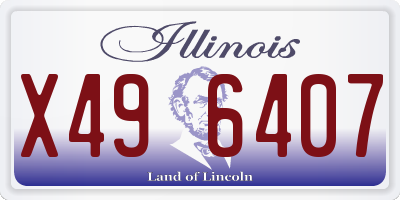 IL license plate X496407