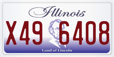 IL license plate X496408