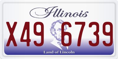 IL license plate X496739