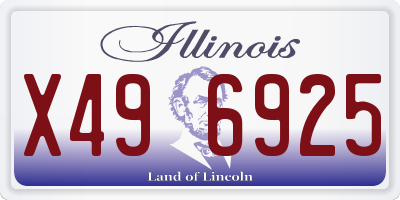 IL license plate X496925