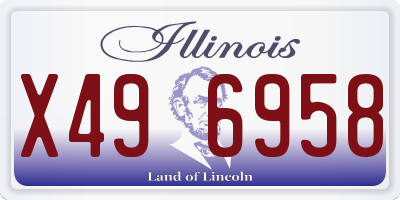 IL license plate X496958