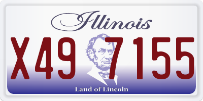 IL license plate X497155