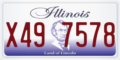 IL license plate X497578
