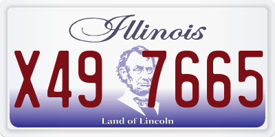 IL license plate X497665
