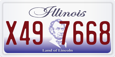 IL license plate X497668