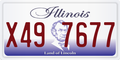 IL license plate X497677