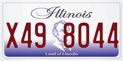 IL license plate X498044