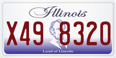 IL license plate X498320