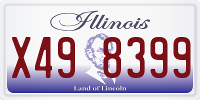 IL license plate X498399