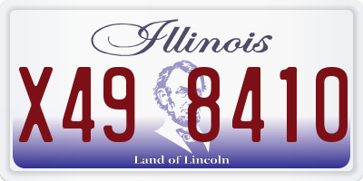 IL license plate X498410
