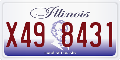 IL license plate X498431