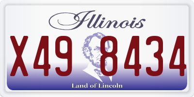 IL license plate X498434