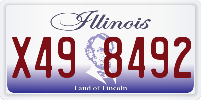 IL license plate X498492
