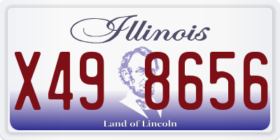 IL license plate X498656