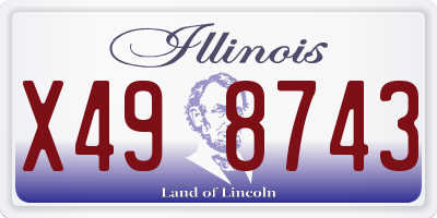 IL license plate X498743