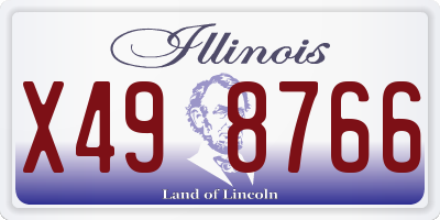 IL license plate X498766