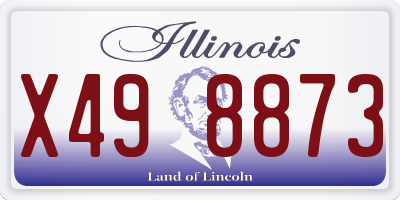 IL license plate X498873