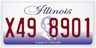 IL license plate X498901