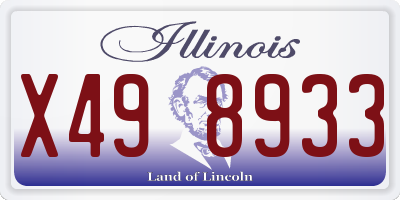 IL license plate X498933